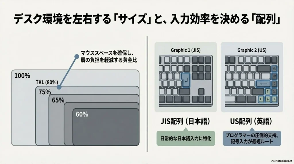 キーボードのサイズ比較